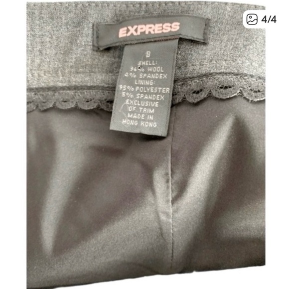 Express Wool Charcoal Pencil Skirt Sz 8 - Picture 4 of 4